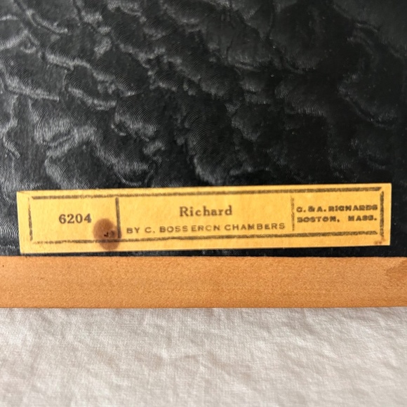 Vintage Charles Bosseron Chambers RICHARD Gold Wood Framed Print - Picture 3 of 3